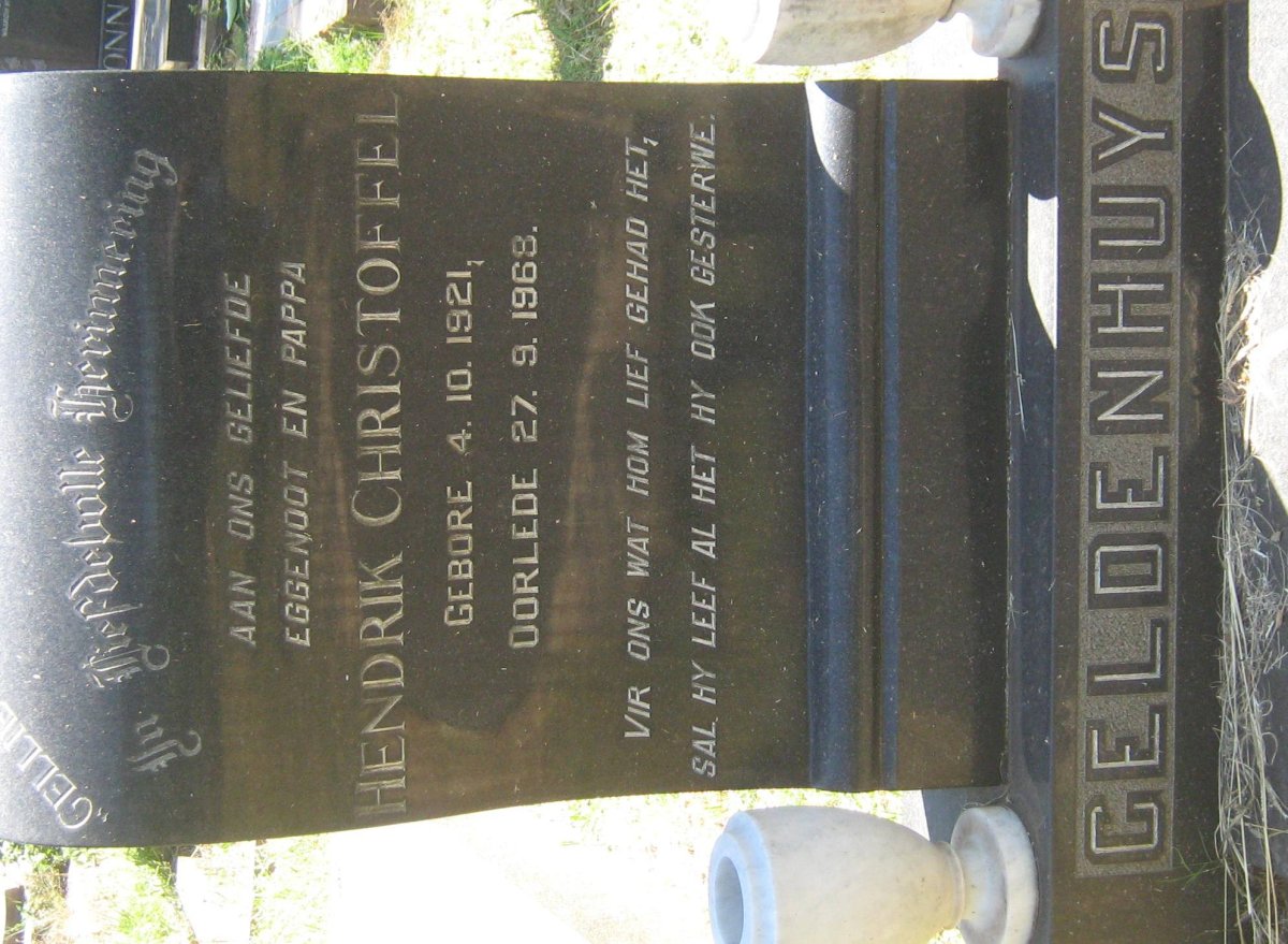 GELDENHUYS Hendrik Christoffel 1921-1968