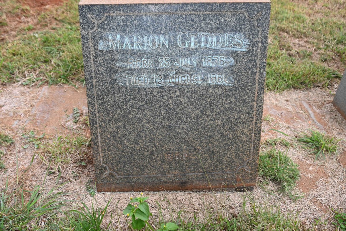 GEDDES Marion 1878-1961