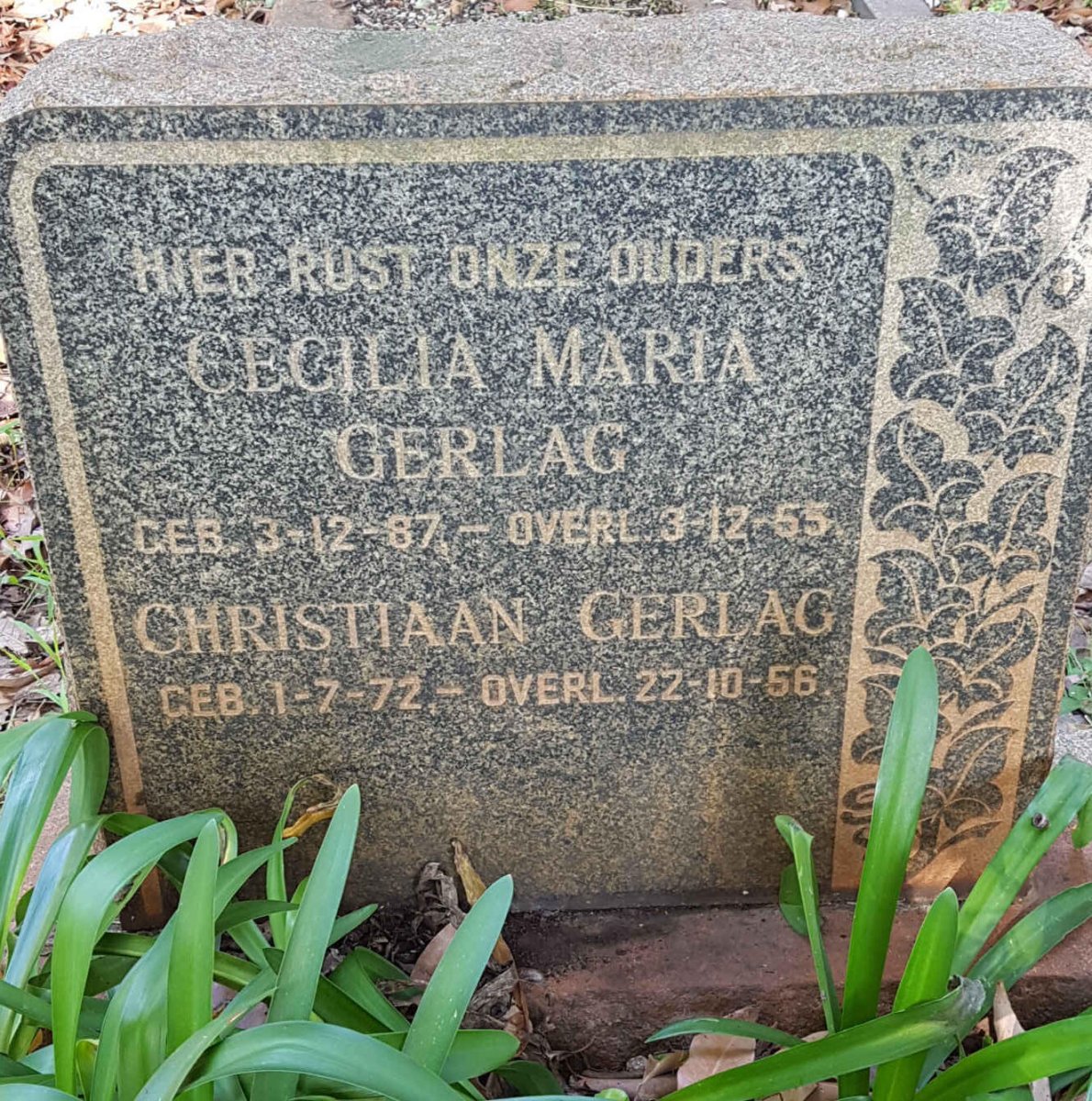 GERLAG Christiaan 1872-1956 &amp; Cecilia Maria 1887-1955
