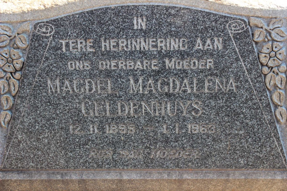 GELDENHUYS Magdel Magdalena 1895-1963