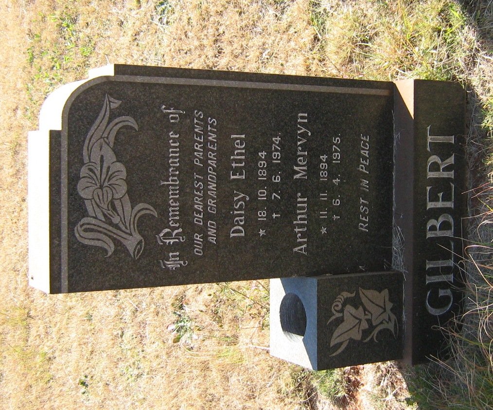GILBERT Arthur Mervyn 1894-1975 &amp; Daisy Ethel 1894-1974