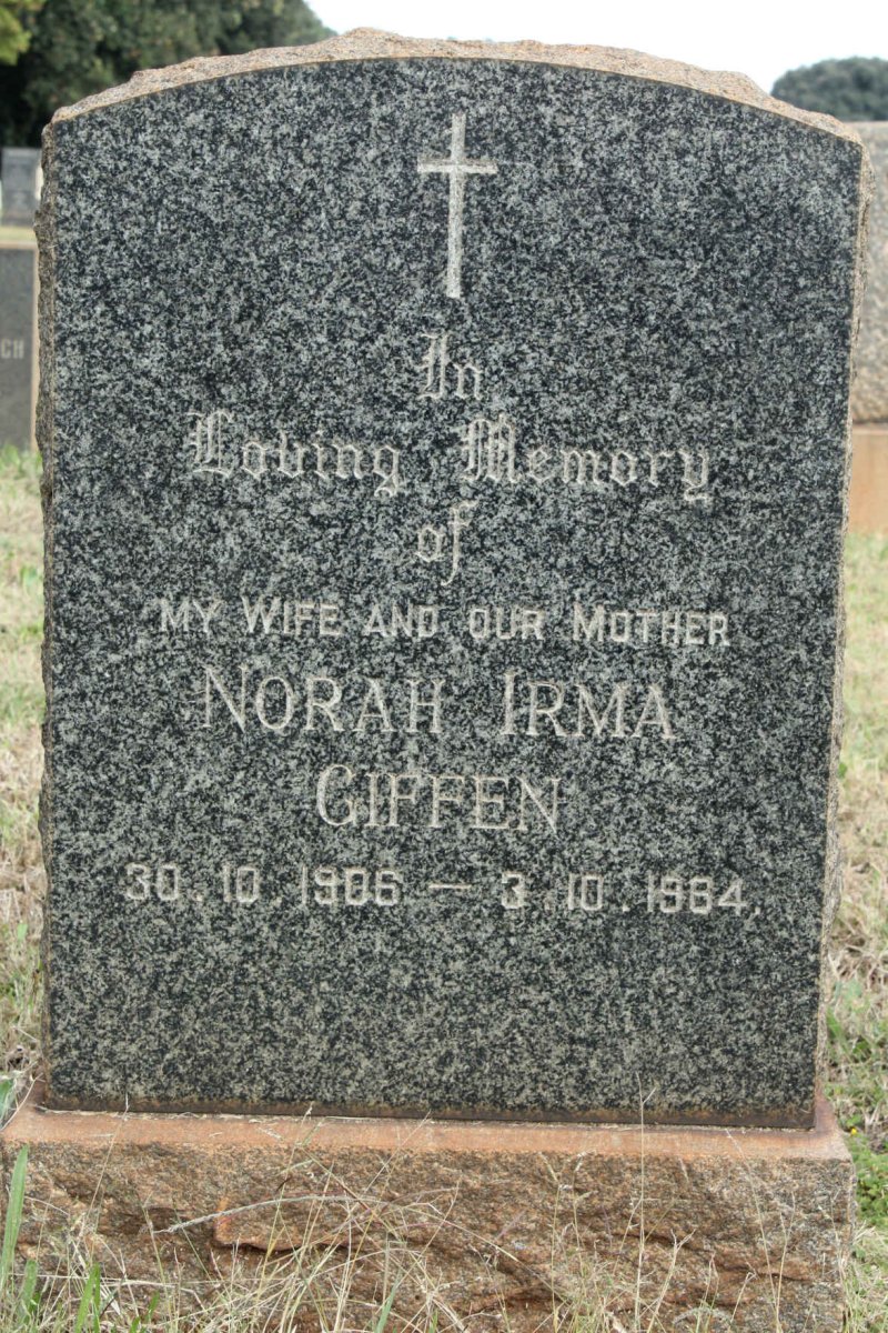 GIFFEN Norah Irma 1906-1964