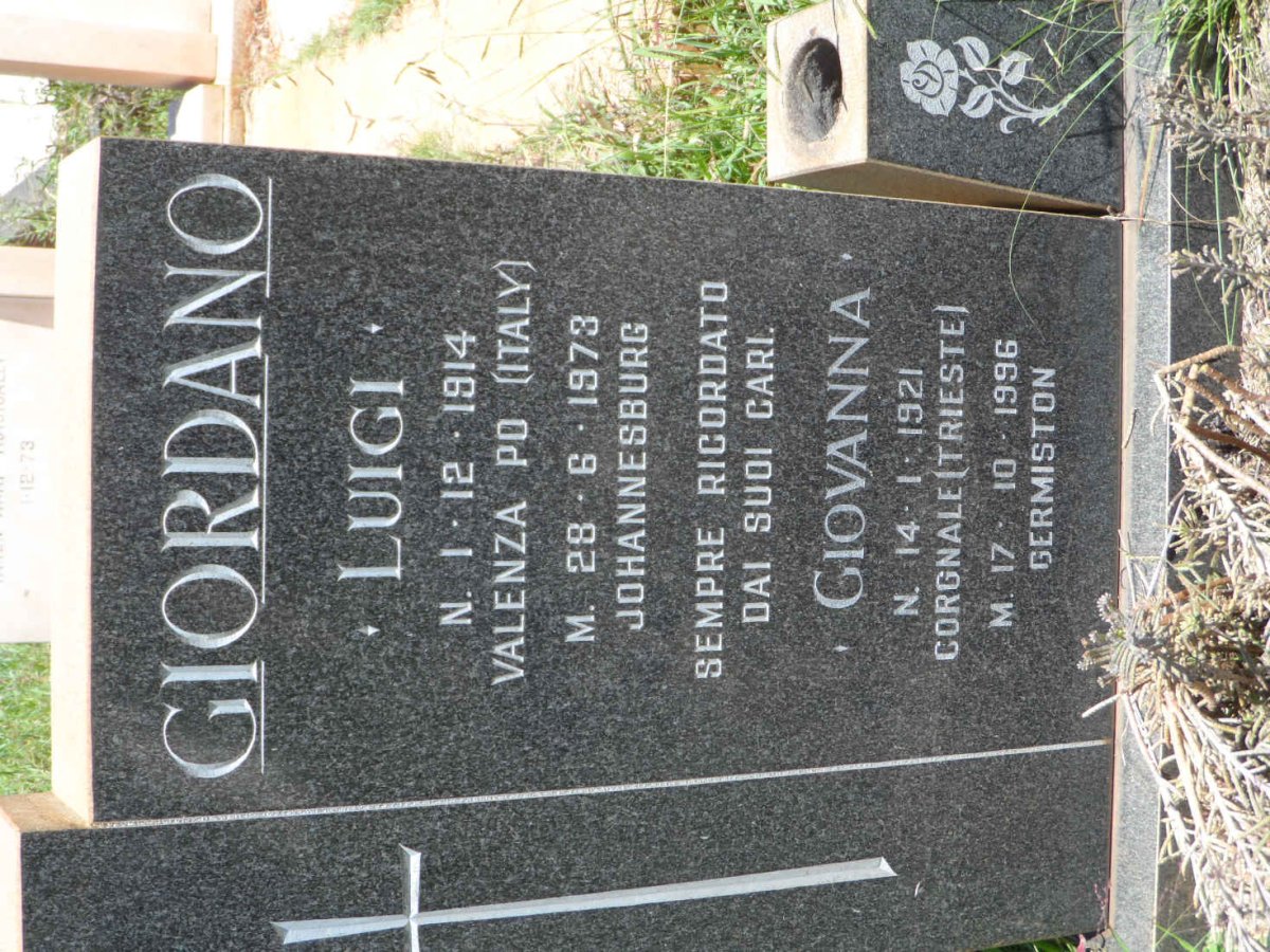GIORDANO Luigi 1914-1973 &amp; Giovanna 1921-1996