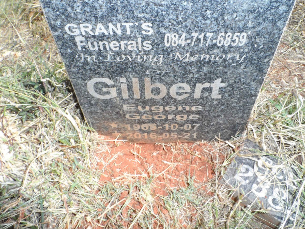 GILBERT Eugene George 1965-2016