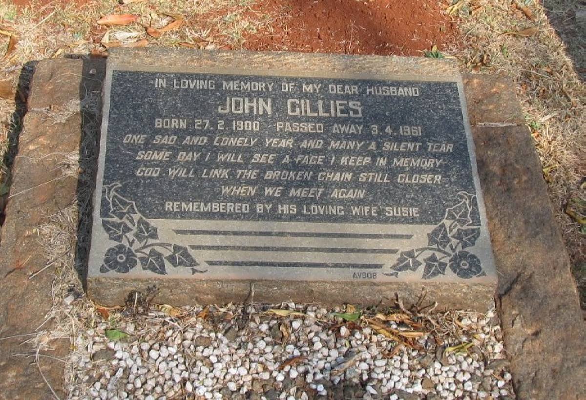 GILLIES John 1900-1961