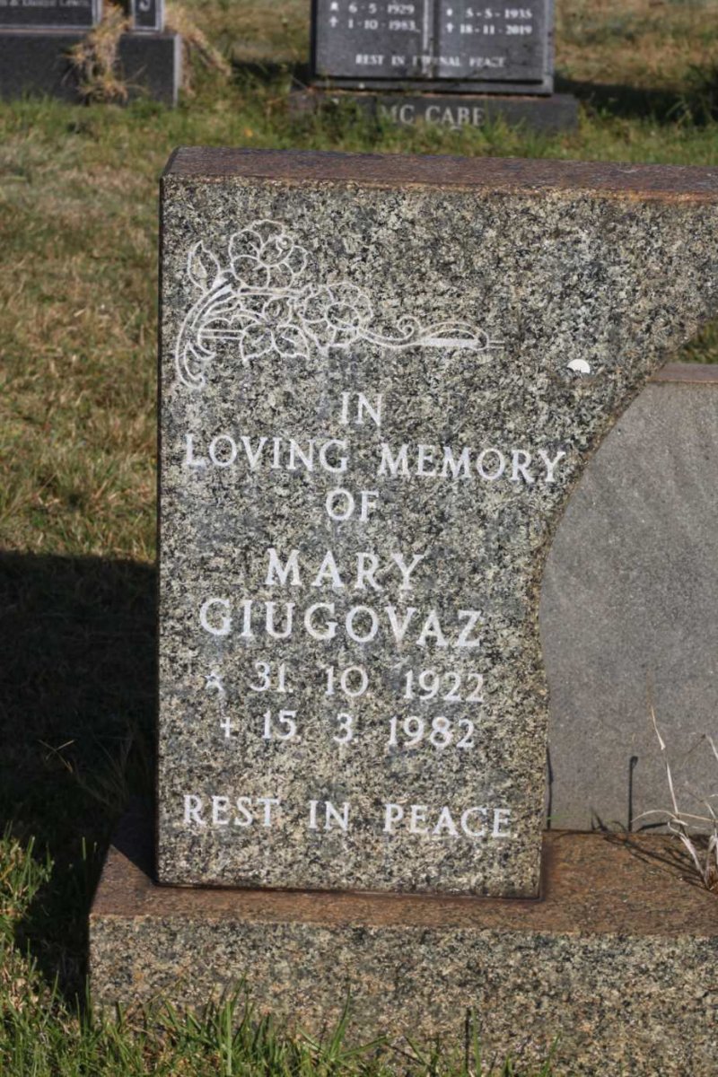 GIUGOVAZ Mary 1922-1982