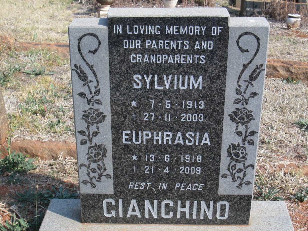 GIANCHINO Sylvium 1913-2003 &amp; Euphrasia 1918-2009