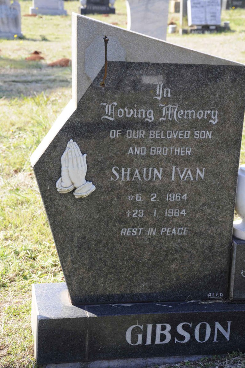 GIBSON Shaun Ivan 1964-1984