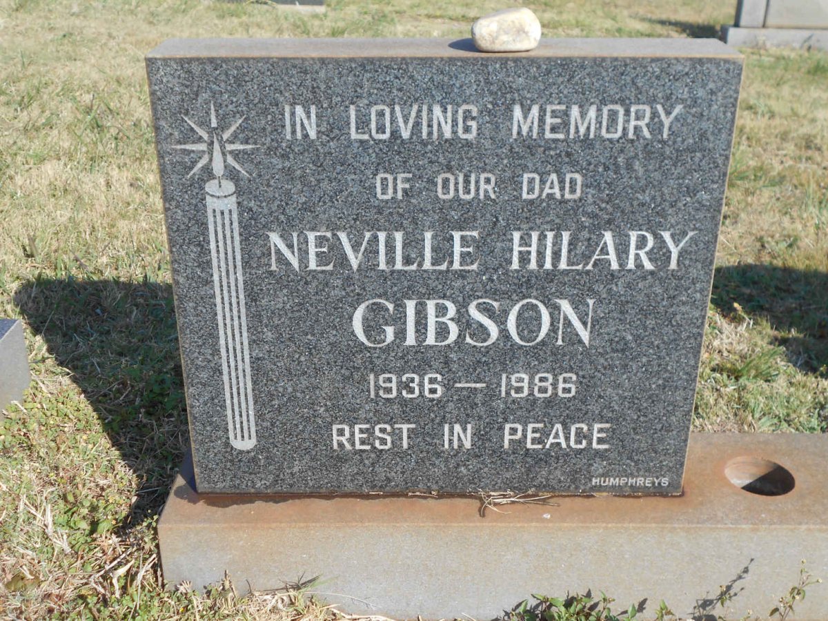 GIBSON Neville Hilary 1936-1986