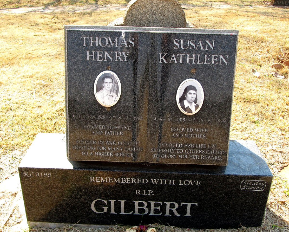 GILBERT Thomas Henry 1919-1963 &amp; Susan Kathleen 1915-1999