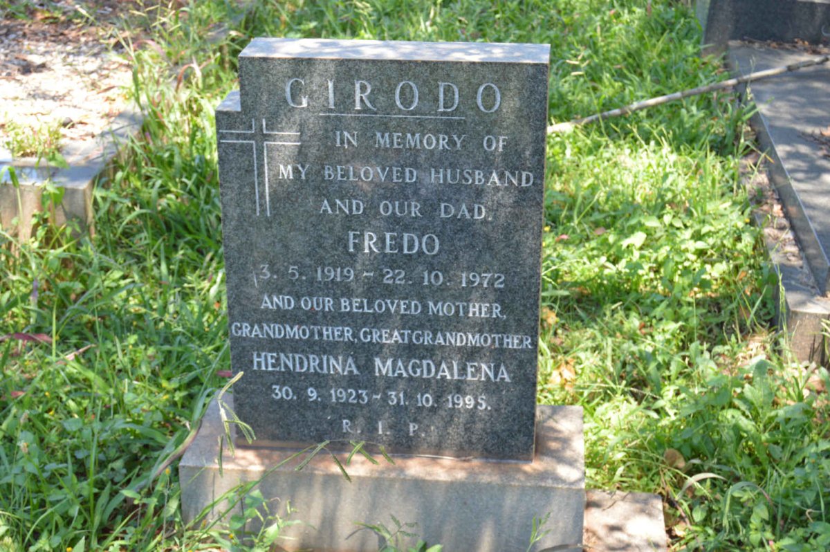 GIRODO Fredo 1919-1972 &amp; Hendrina Magdalena 1923-1995