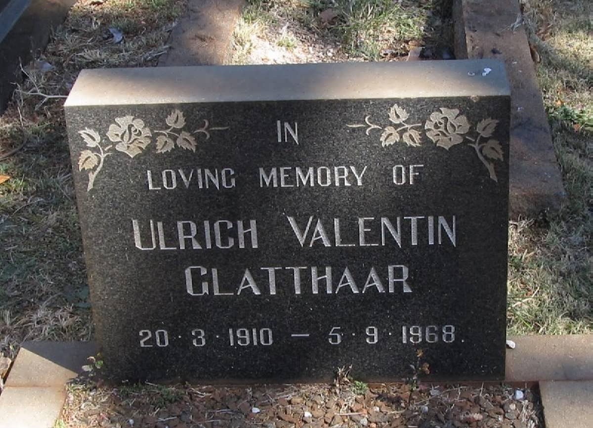 GLATTHAAR Ulrich Valentin 1910-1968