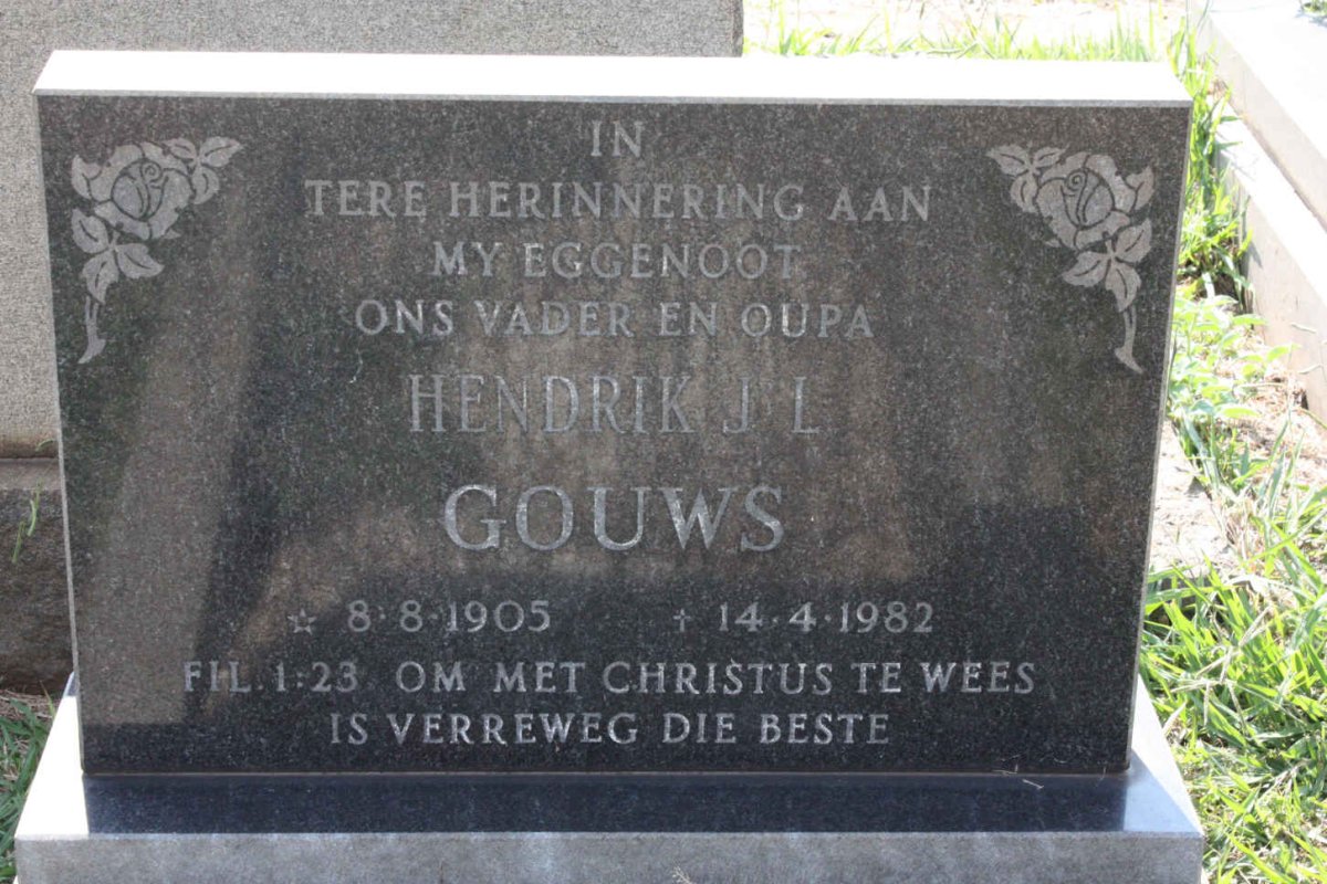 GOUWS Hendrik J.L. 1905-1982