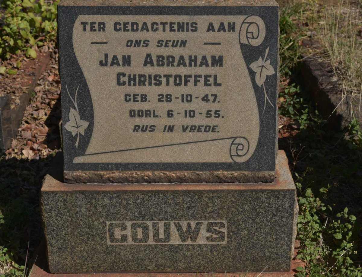 GOUWS Jan Abraham Christoffel 1947-1955