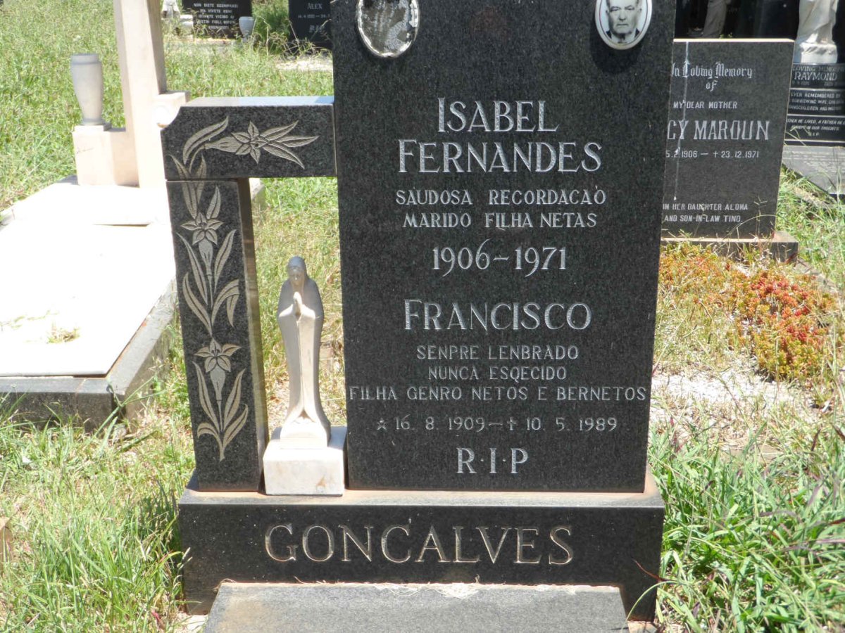 GONCALVES Francisco 1909-1989 &amp; Isabel Fernandes 1906-1971