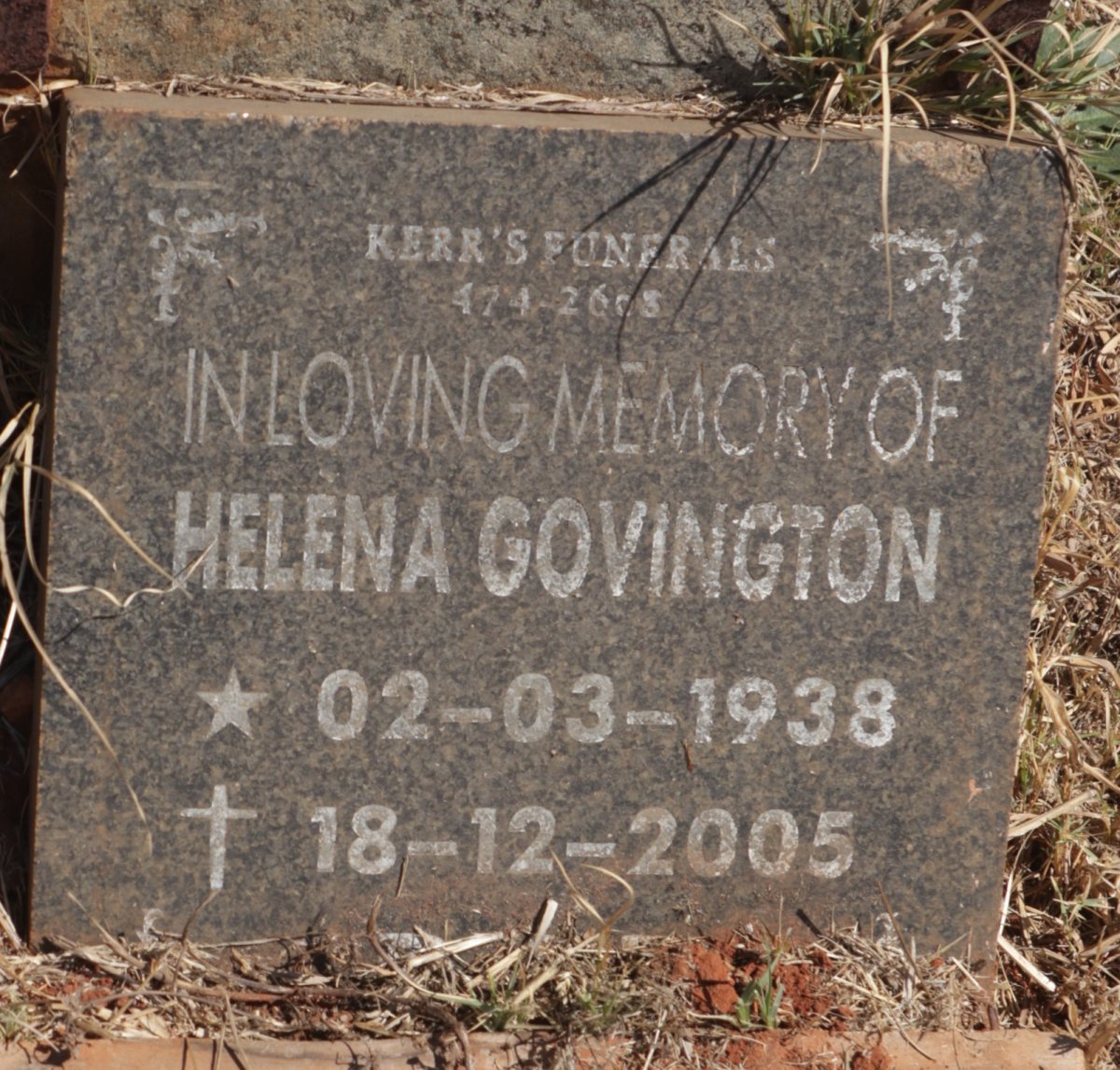 GOVINGTON Helena 1938-2005