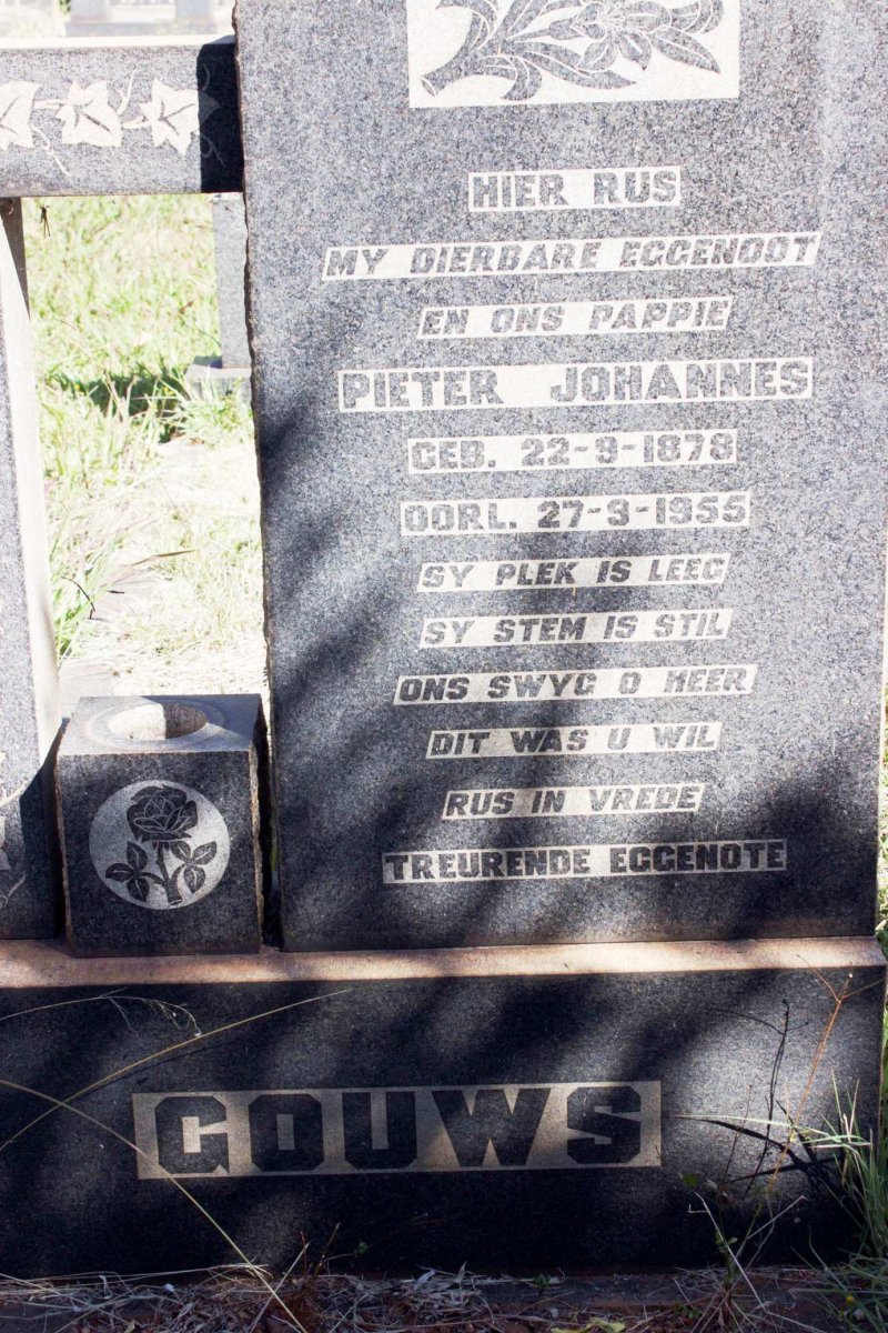 GOUWS Pieter Johannes 1878-1955