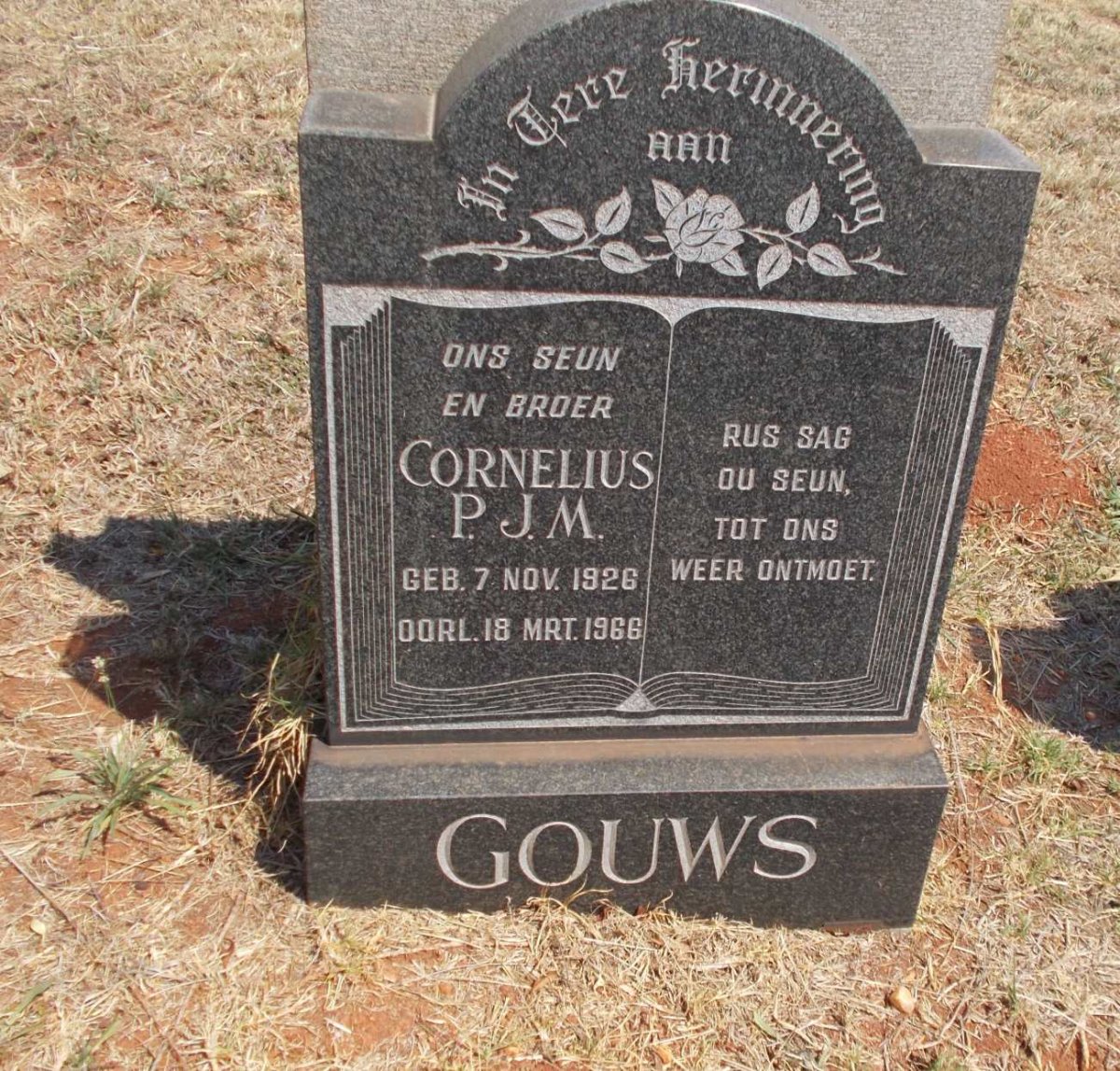 GOUWS Cornelius P.J.M. 1926-1966
