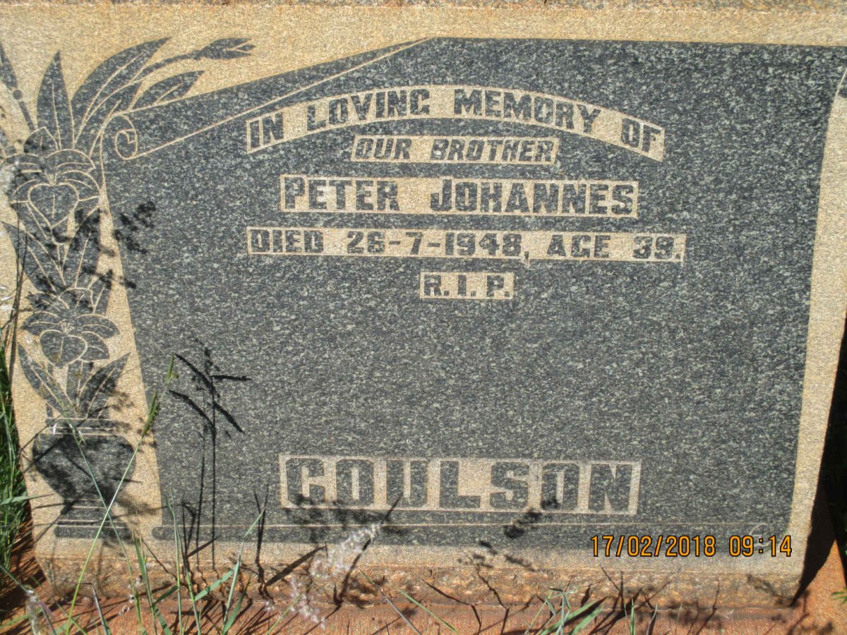 GOULSON Peter Johannes -1948