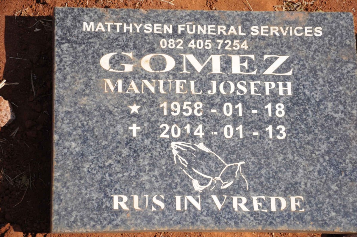 GOMEZ Manuel Joseph 1958-2014