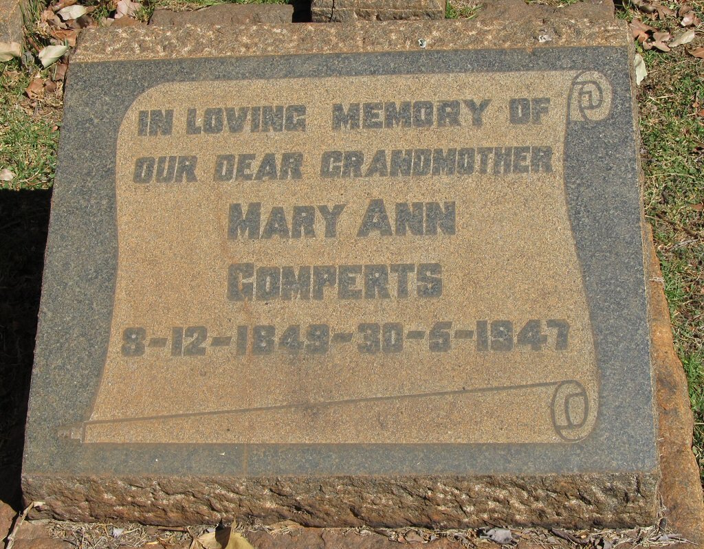 GOMPERTS Mary Ann 1849-1947