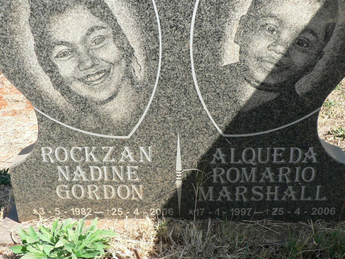 GORDON Rockzan Nadine 1982-2006 :: MARSHALL Alqueda Romario 1997-2006