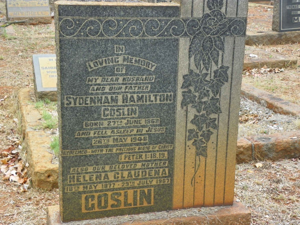 GOSLIN Sydenham Hamilton 1868-1946 &amp; Helena Claudena 1877-1967