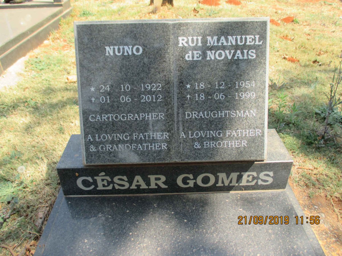 GOMES Nuno, CESAR 1922-2012 :: CESAR GOMES Rui Manuel de Novais 1954-1999