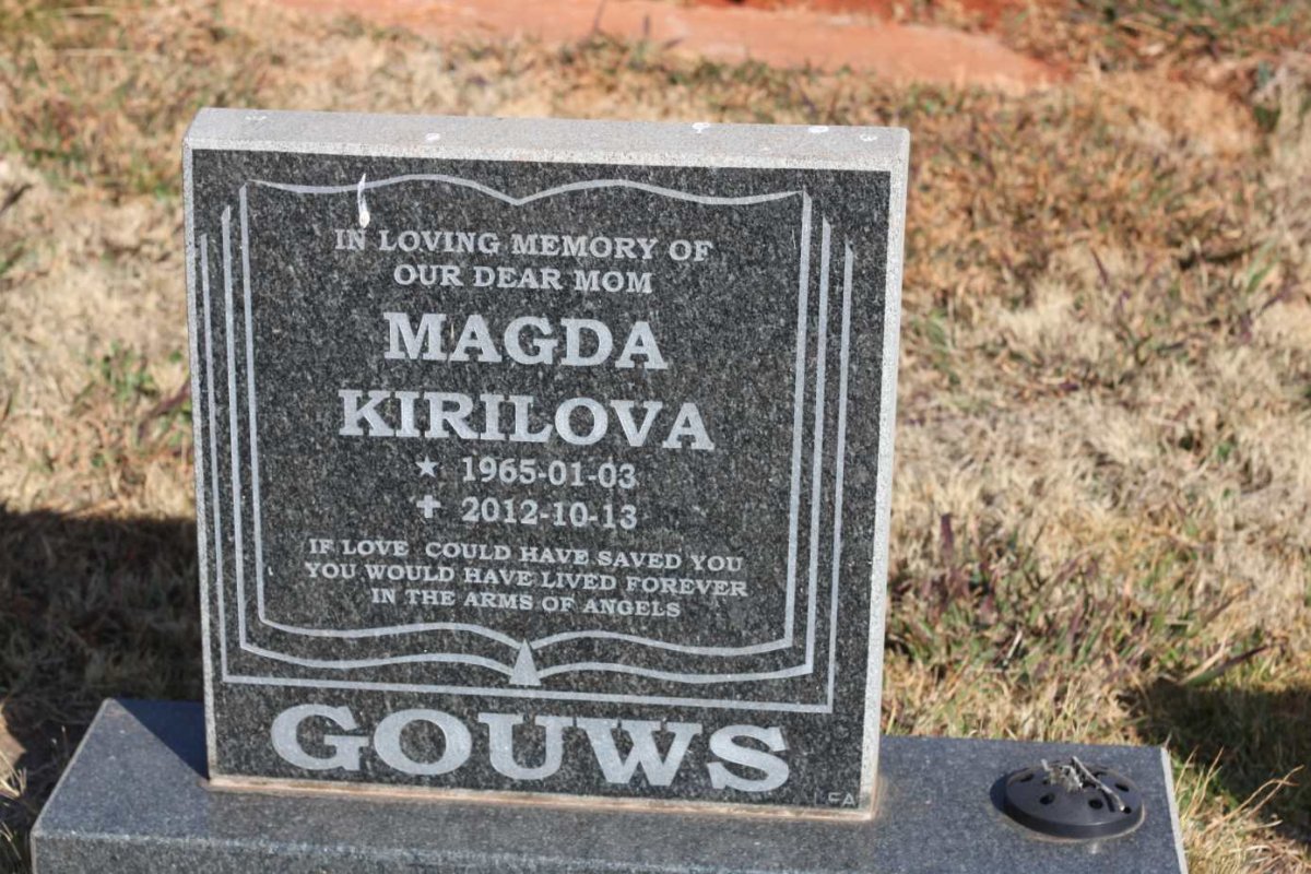GOUWS Magda Kirilova 1965-2012