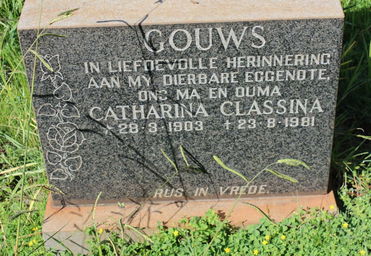 GOUWS Catharina Classina 1903-1981