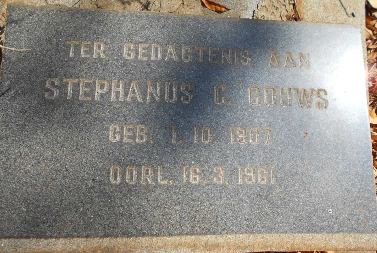 GOUWS Stephanus C. 1907-1961