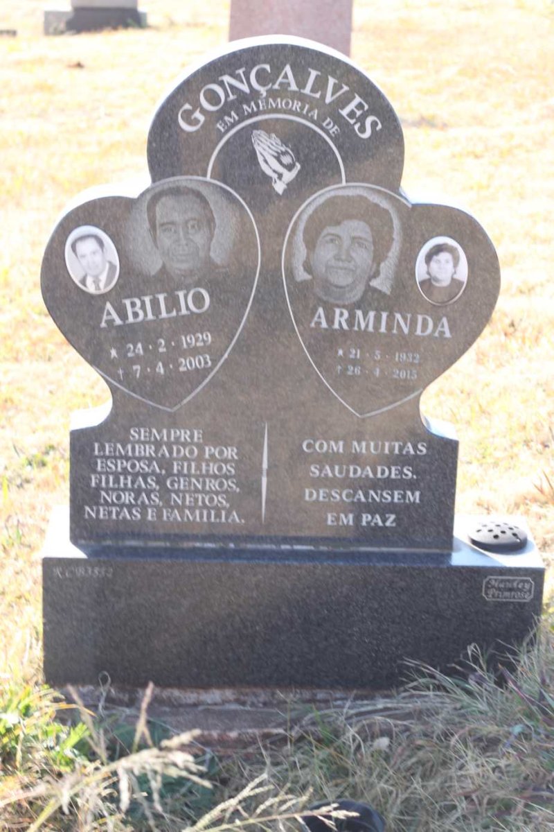 GONCALVES Abilio 1929-2003 &amp; Arminda 1932-2013