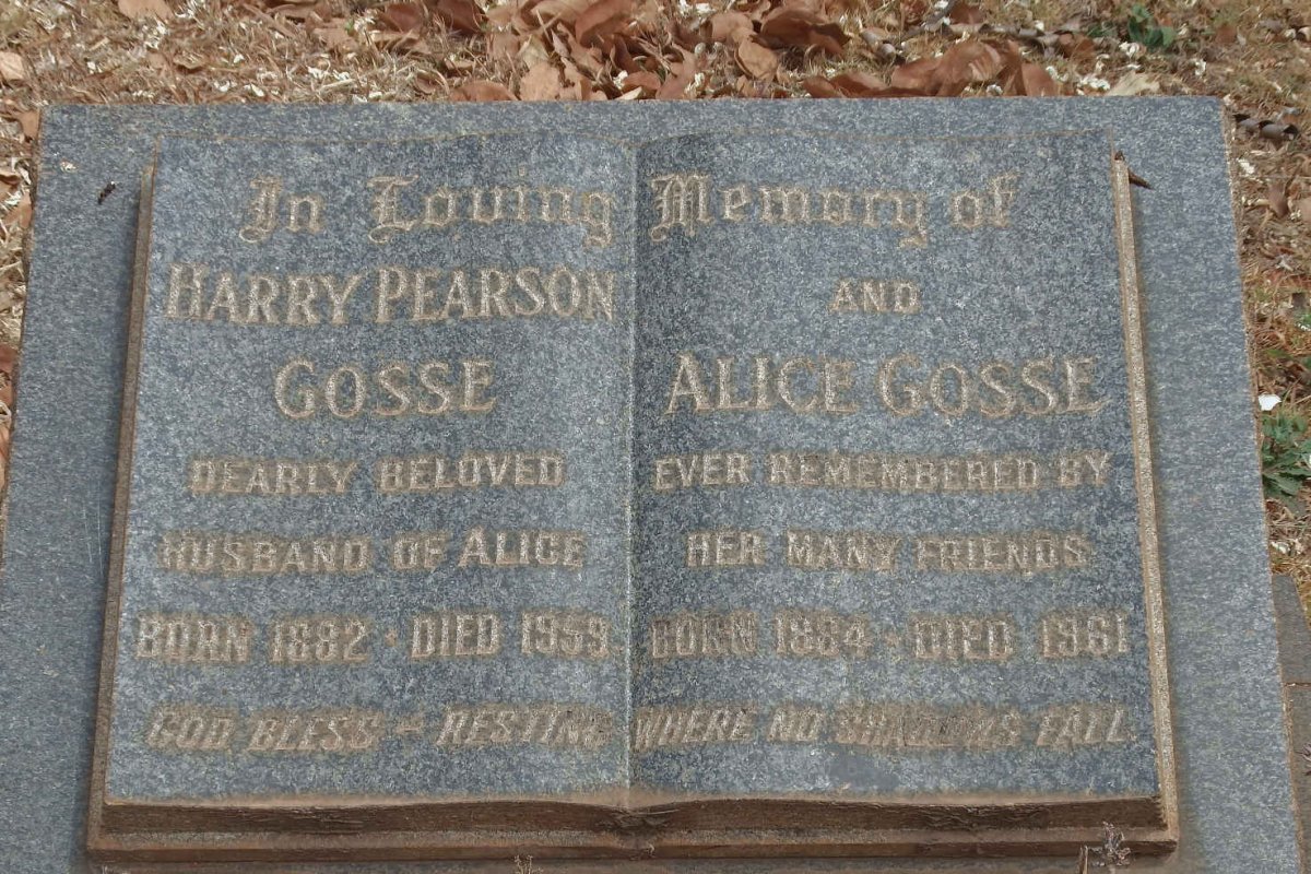 GOSSE Harry Pearson 1882-1959 &amp; Alice 1884-1961