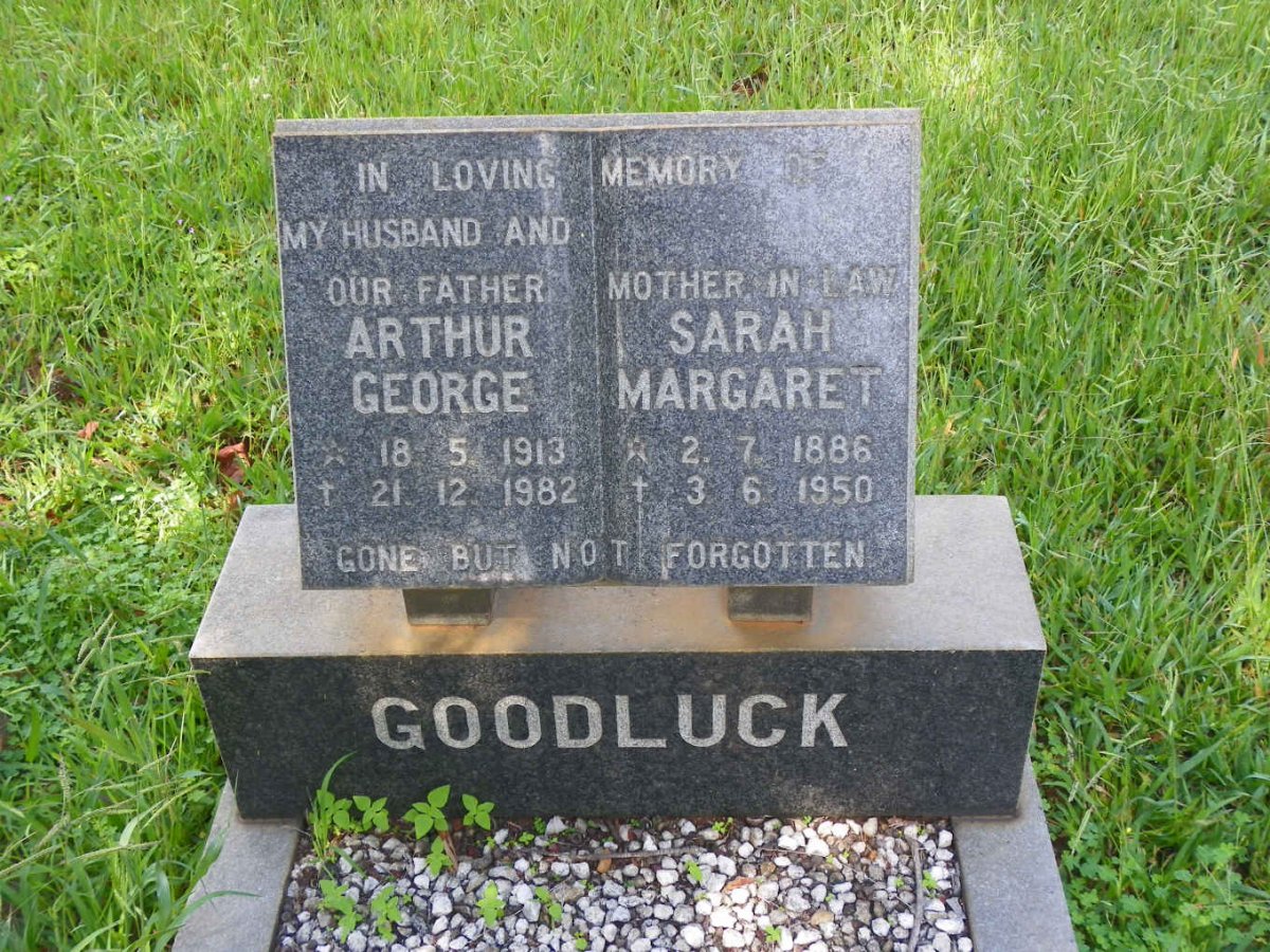 GOODLUCK Sarah Margaret 1886-1950 :: GOODLUCK Arthur George 1913-1982