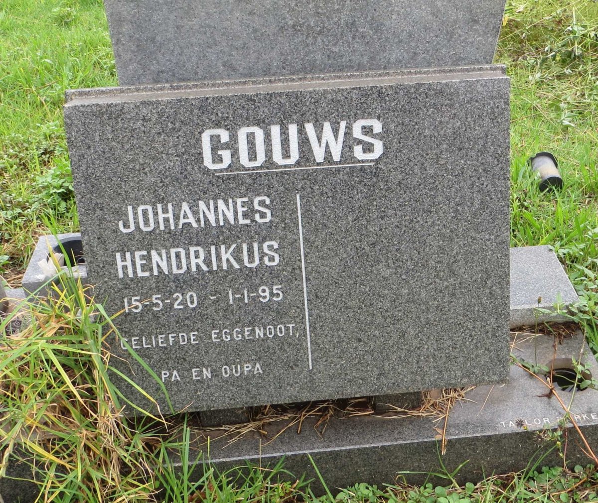 GOUWS Johannes Hendrikus 1920-1995