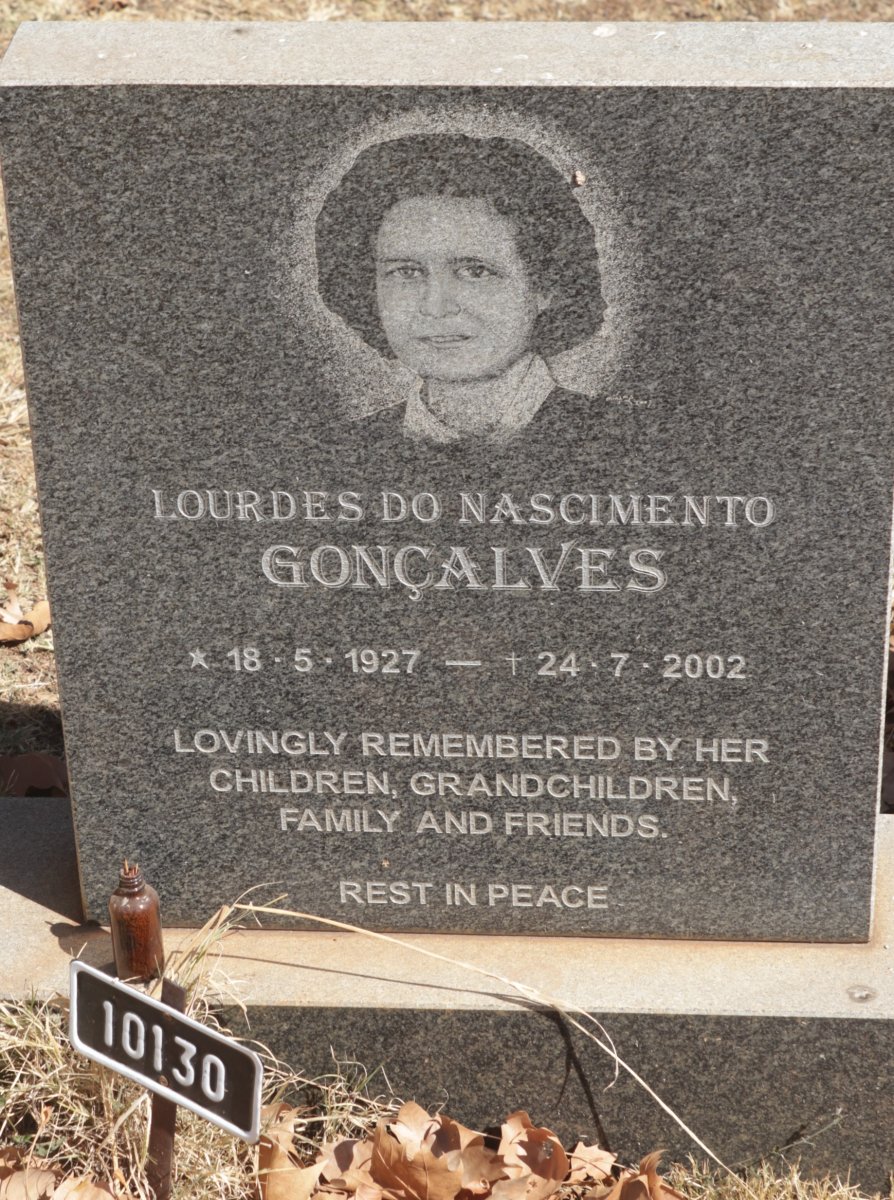 GONCALVES Lourdes Do Nascimento 1927-2002