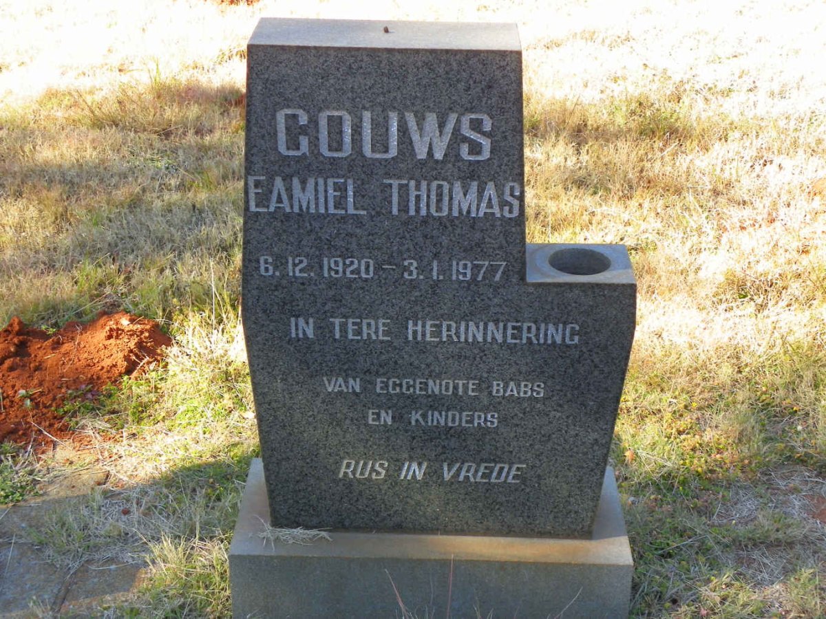 GOUWS Eamiel Thomas 1920-1977