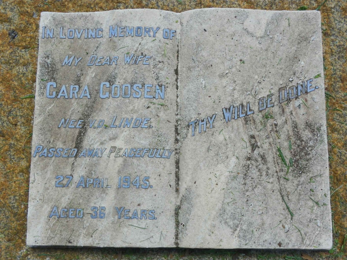 GOOSEN Cara nee V.D. LINDE -1945