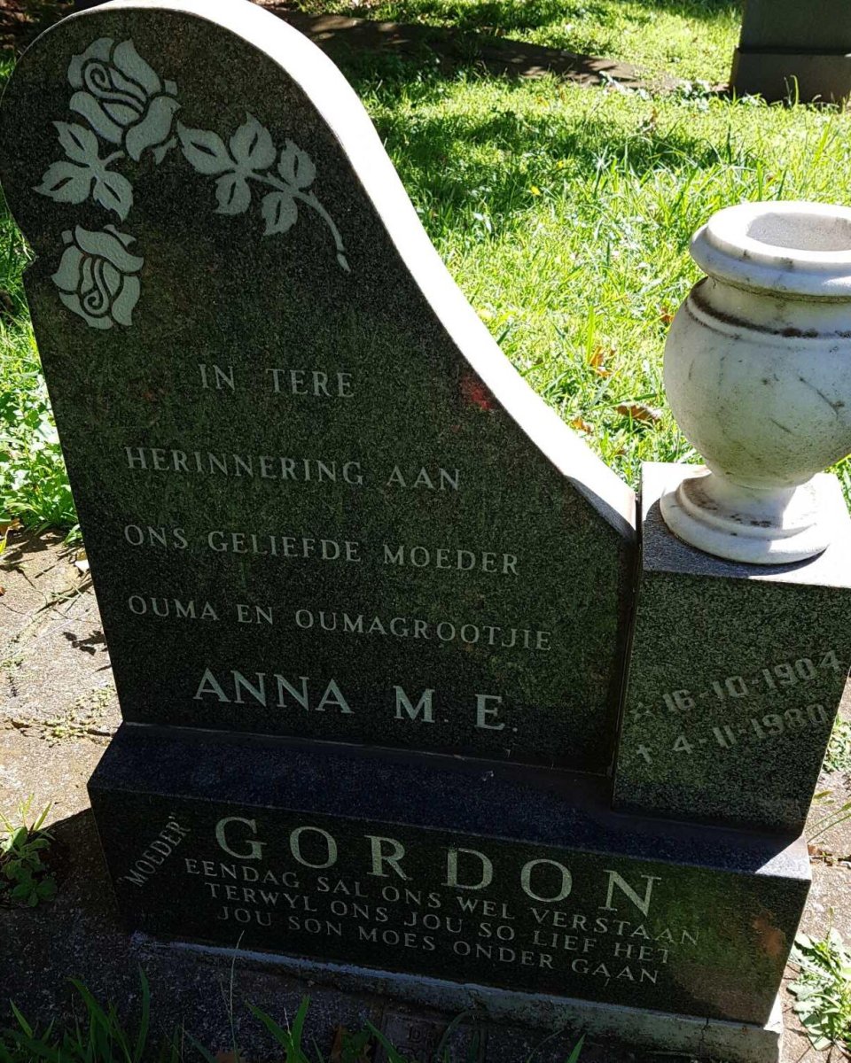 GORDON Anna M.E. 1904-1980