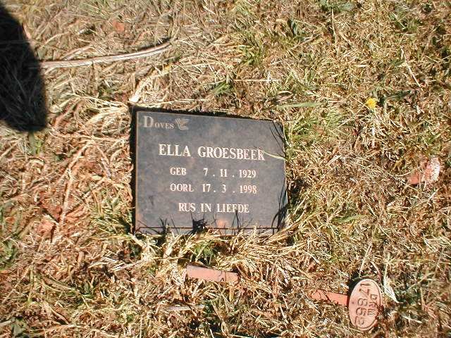 GROESBEEK Ella 1929-1998