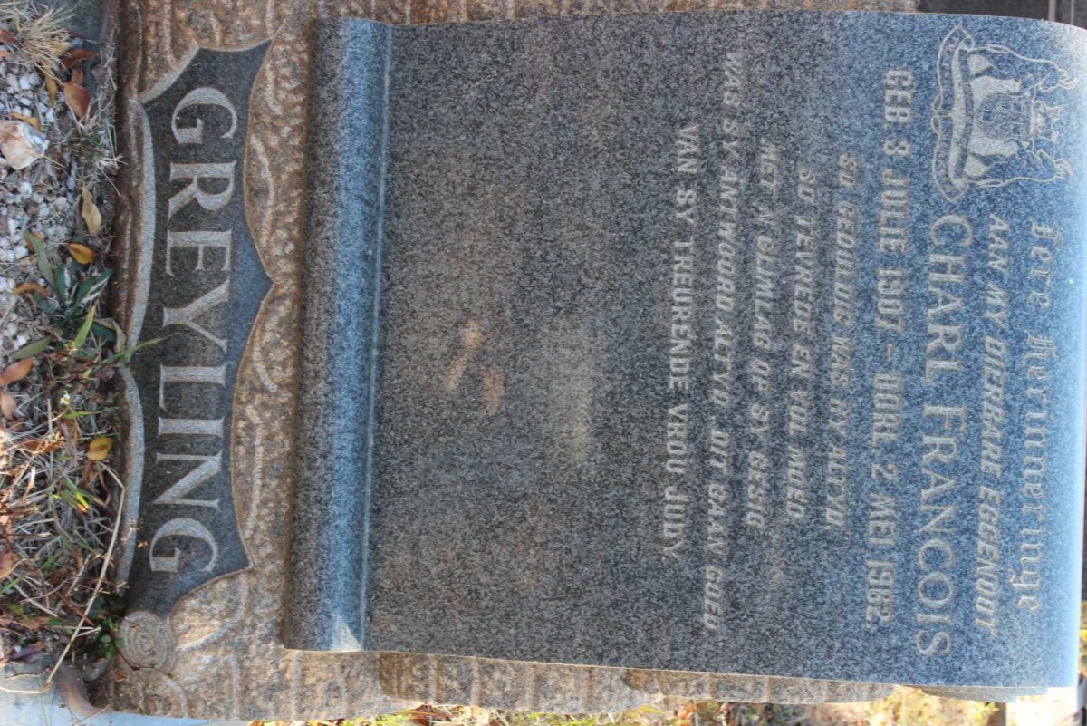 GREYLING Charl Francois 1907-1962