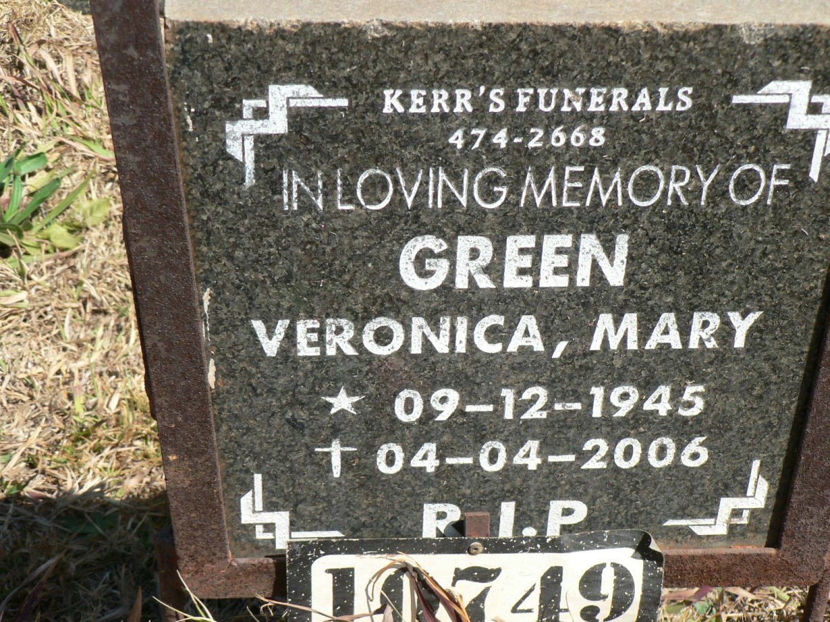 GREEN Veronica Mary 1945-2006