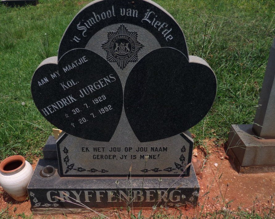 GRYFFENBERG Hendrik Jurgens 1929-1992