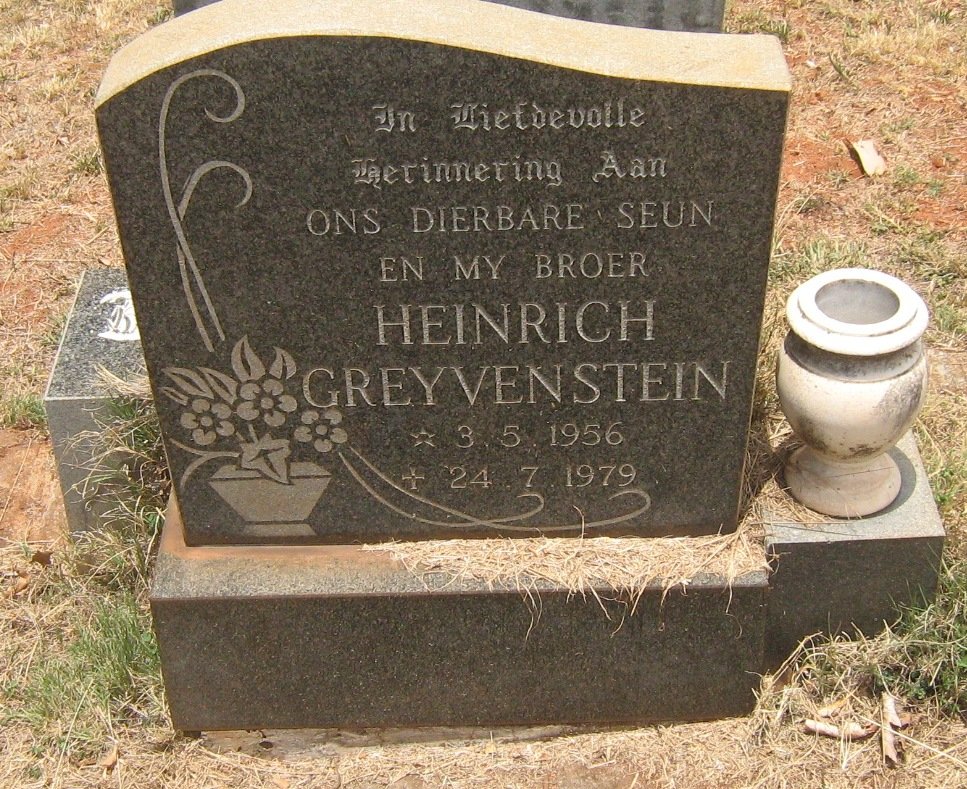 GREYVENSTEIN Heinrich 1956-1979