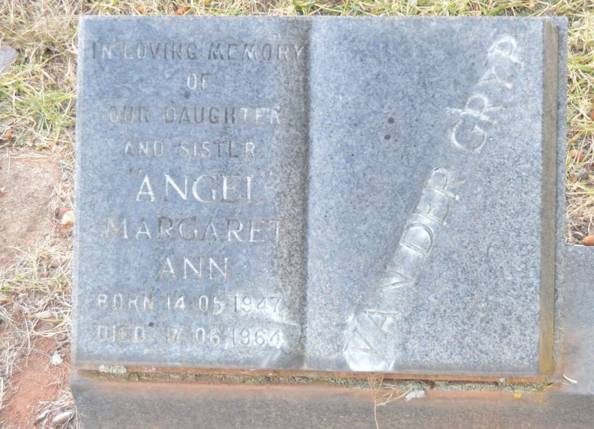 GRYP Angel Margaret Ann, van der 1947-1964