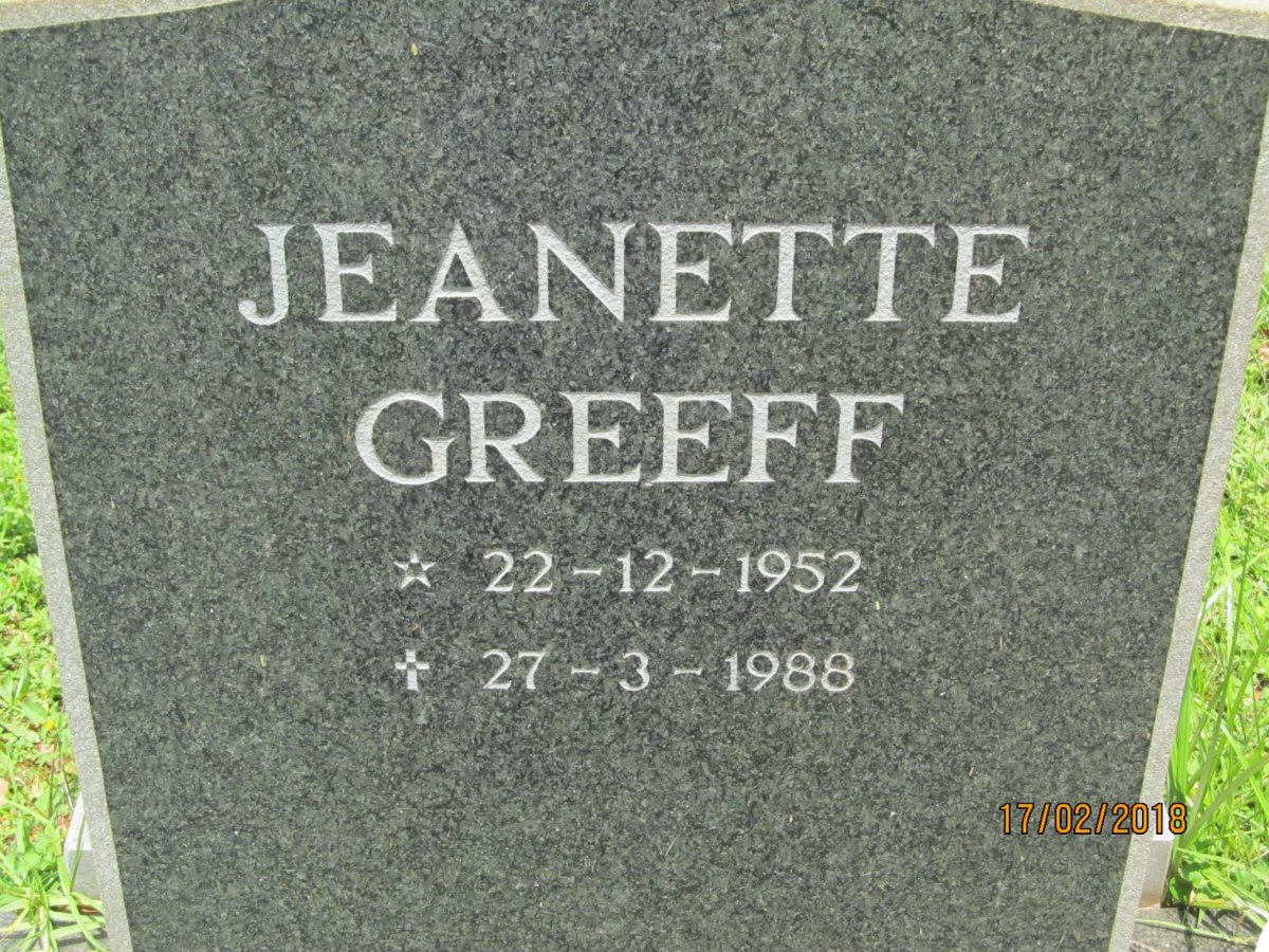 GREEFF Jeanette 1952-1988