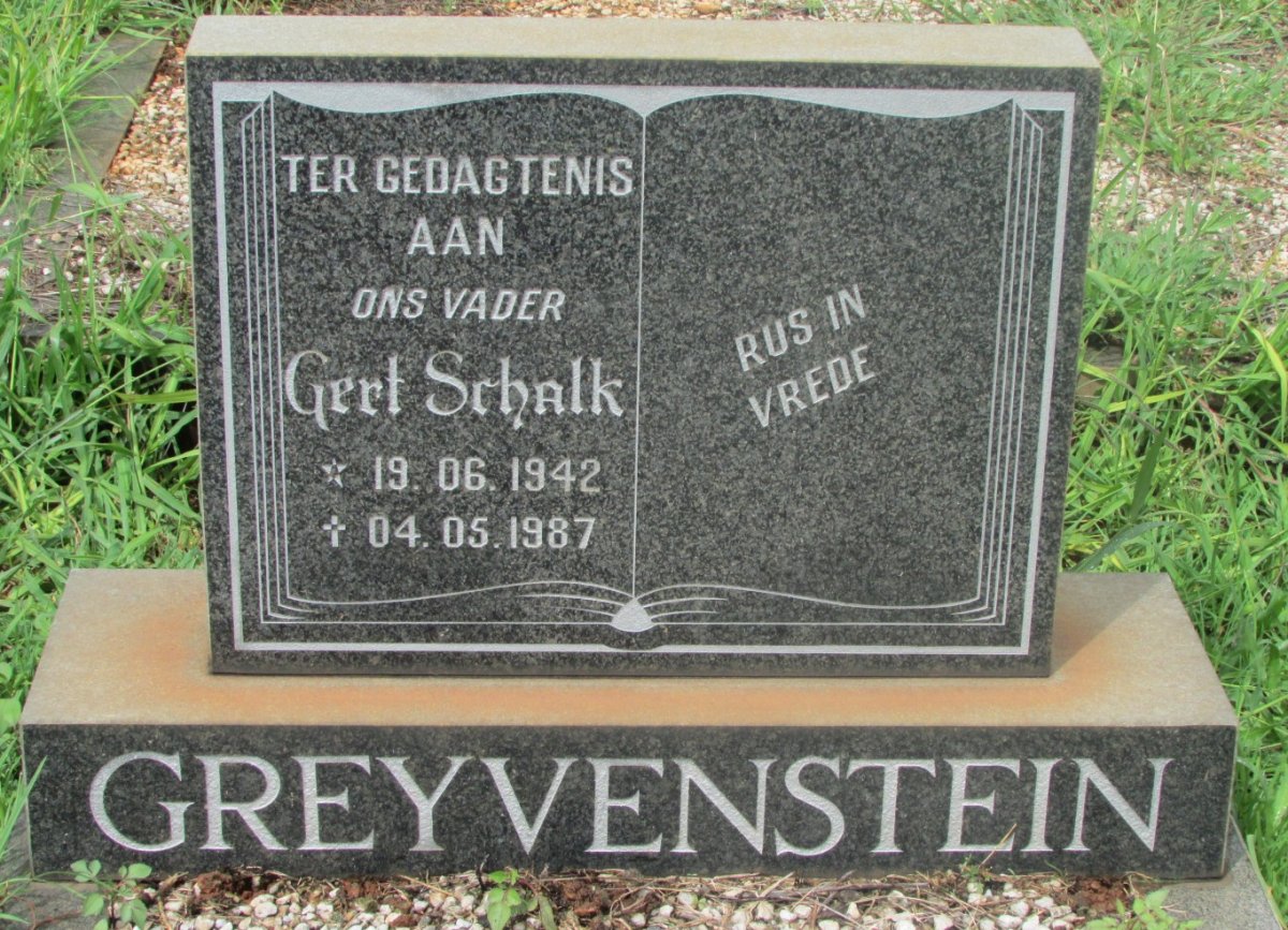 GREYVENSTEIN Gert Schalk 1942-1987