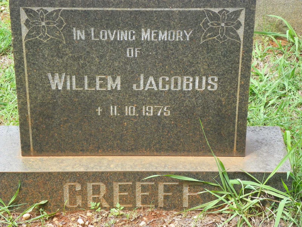 GREEFF Willem Jacobus -1975