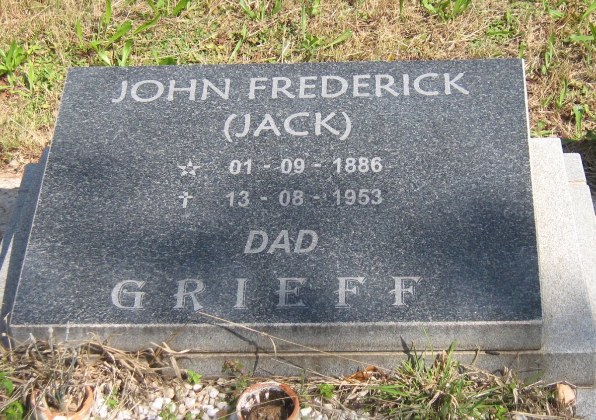GRIEFF John Frederick 1886-1953
