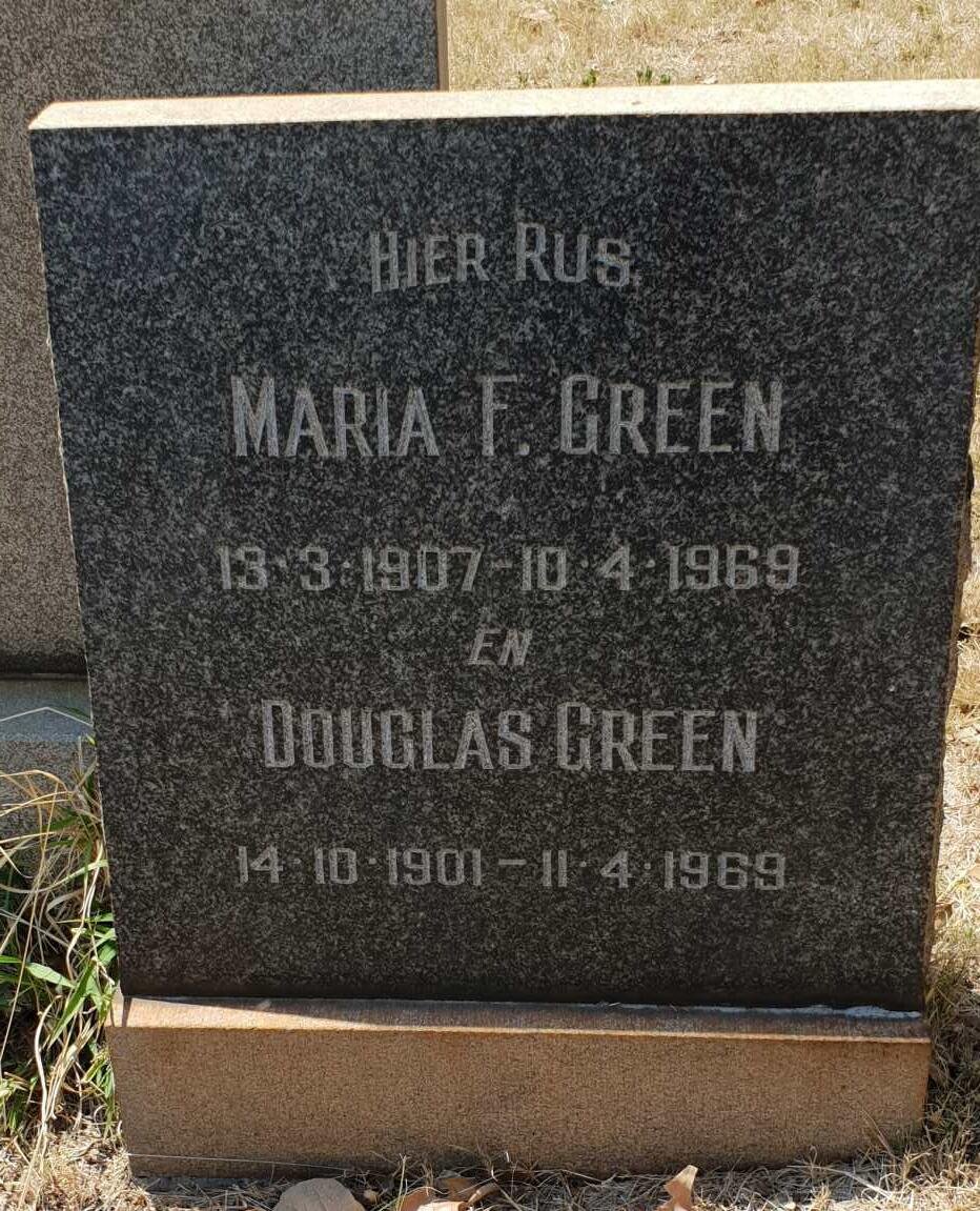 GREEN Douglas 1901-1969 &amp; Maria F. 1907-1969